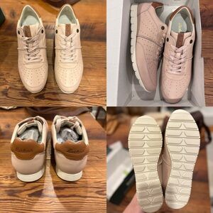 Barbour Asha Pink Leather Sneakers